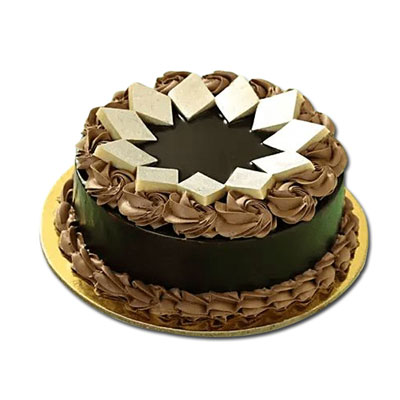 "Round shape Chocolate Kaju kathili cake - 1kg - Click here to View more details about this Product